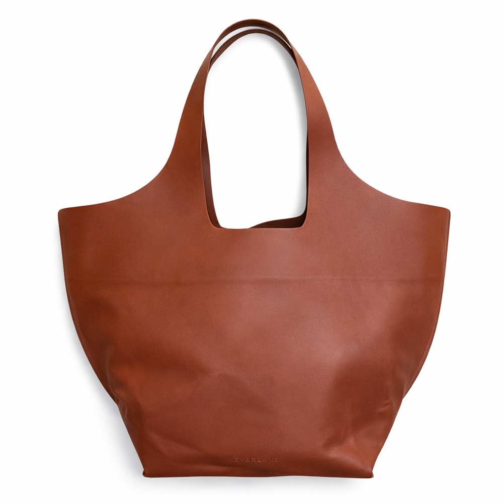 Everlane Triangle Tote | Vegan Cactus 🌵 Leather & Recycled Polyester | Lg Tote - Picture 3 of 7